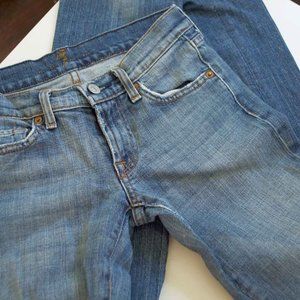 7 For All Mankind Blue Jeans Size 24 Straight Leg